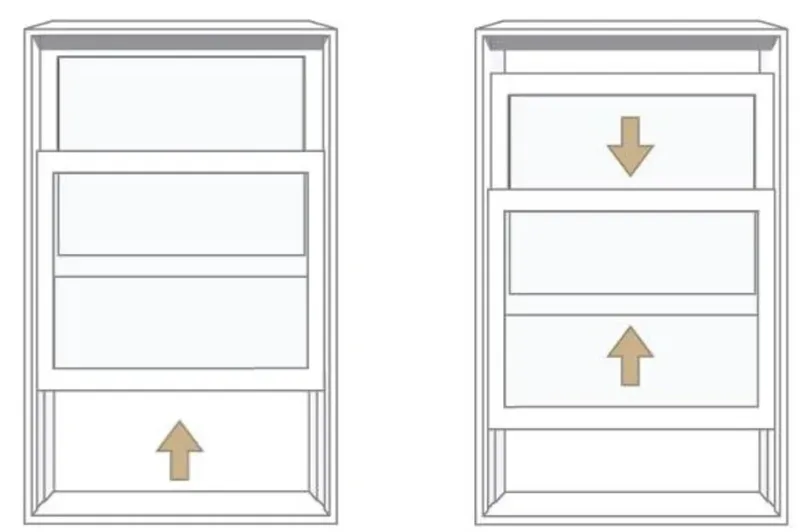 single hung vs. double hung windows