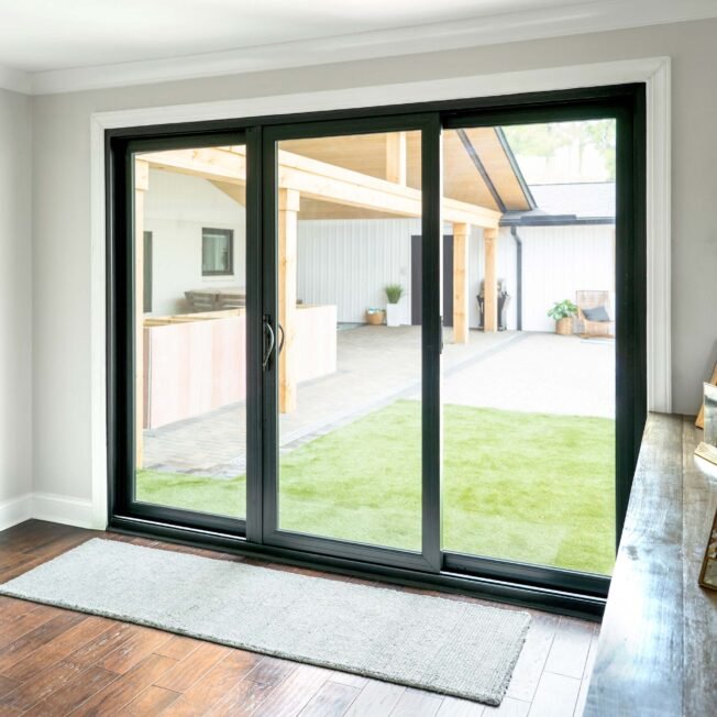 Black ProVia sliding patio doors