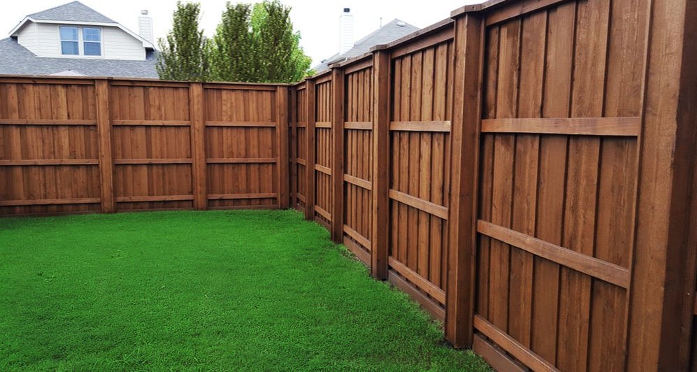 8 foot privacy fence with boxed posts and cap