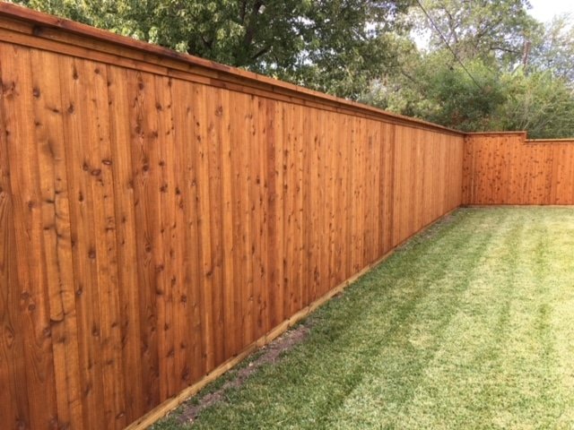 6 foot side by side fence with cap