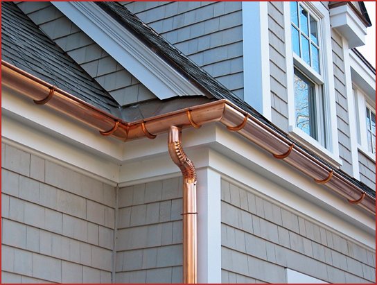 copper half-round gutters