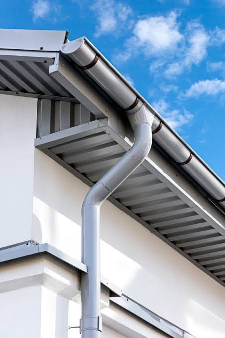 silver half-round gutters