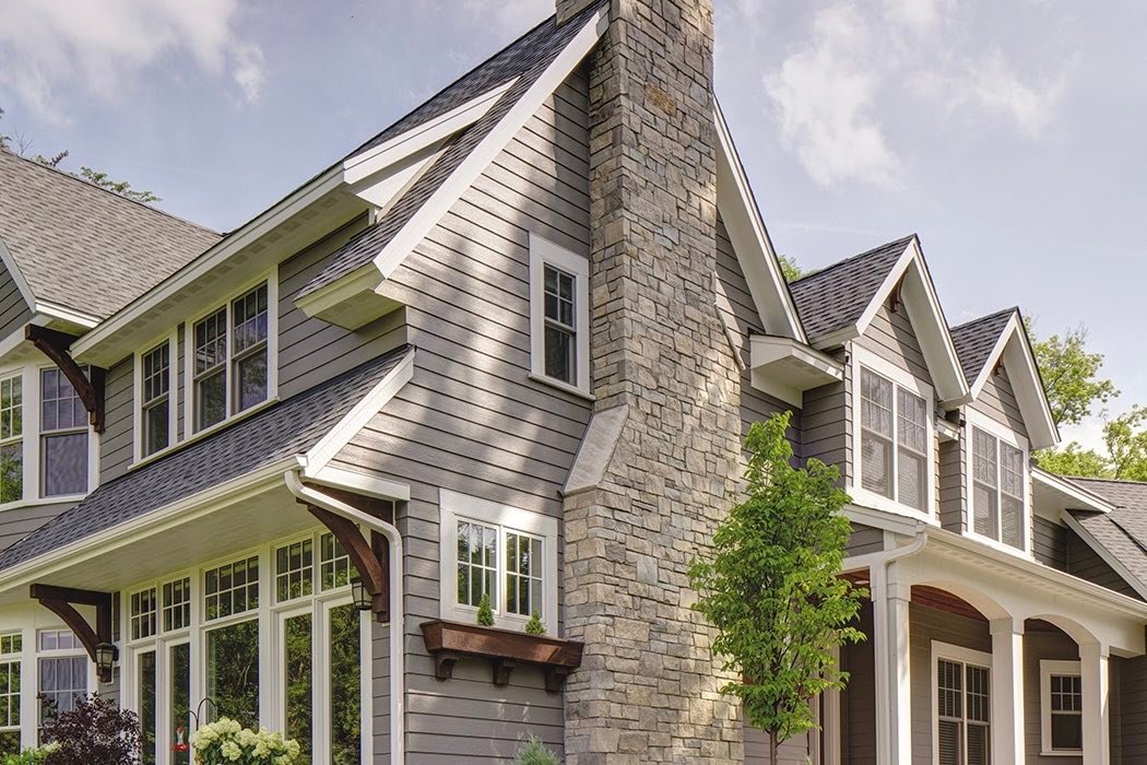 LP smartside siding on a two story home
